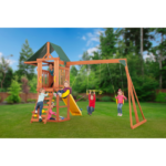 Creative Cedar Designs Cedar Cottage Wooden Swing Set - Image 2