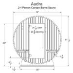 Almost Heaven Audra 2-4 Person Canopy Barrel Sauna