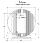 Almost Heaven Salem 2 Person Barrel Sauna Kit