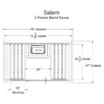 Almost Heaven Salem 2 Person Barrel Sauna Kit