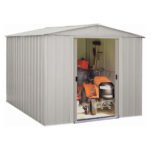 Arrow 10 ft. x 10 ft. Metal Vertical Peak Storage Shed without Floor Kit