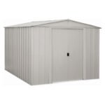 Arrow 10 ft. x 10 ft. Metal Vertical Peak Storage Shed without Floor Kit