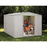 Arrow 10 ft. x 10 ft. Metal Vertical Peak Storage Shed without Floor Kit