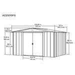 Arrow 10 ft. x 10 ft. Metal Vertical Peak Storage Shed without Floor Kit