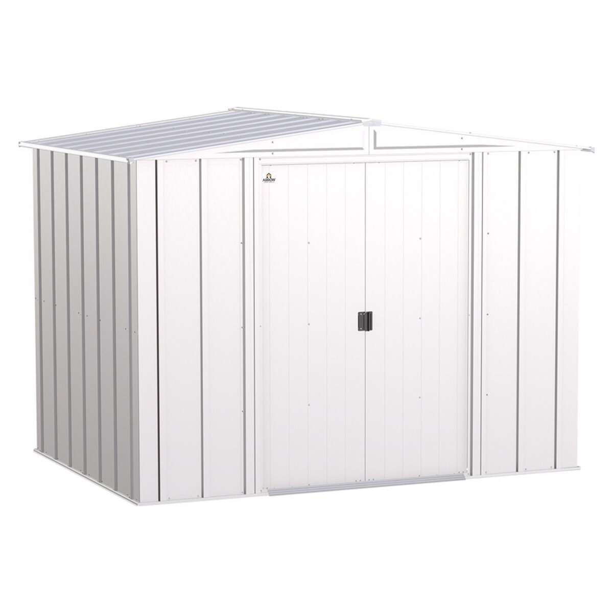 Arrow Classic 8 ft. x 6 ft. Metal Vertical Peak Storage Shed without Floor Kit