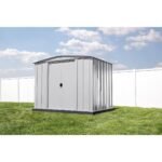 Arrow Classic 8 ft. x 6 ft. Metal Vertical Peak Storage Shed without Floor Kit