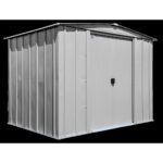 Arrow Classic 8 ft. x 6 ft. Metal Vertical Peak Storage Shed without Floor Kit