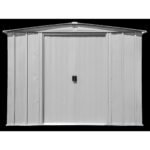 Arrow Classic 8 ft. x 6 ft. Metal Vertical Peak Storage Shed without Floor Kit