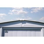 Arrow Classic 8 ft. x 6 ft. Metal Vertical Peak Storage Shed without Floor Kit