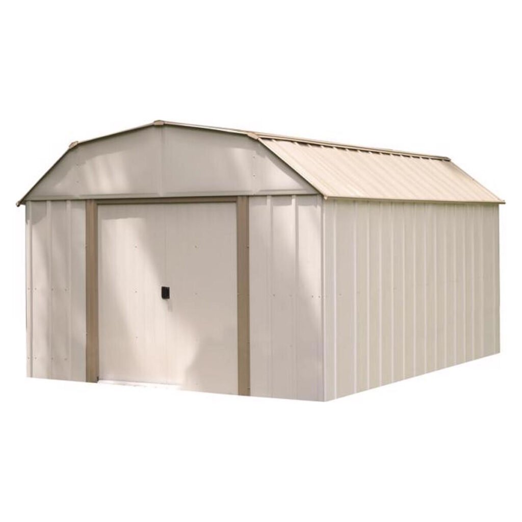 Arrow Lexington 10 ft. x 14 ft. Metal Vertical Barn Storage Shed without Floor Kit