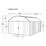 Arrow Lexington 10 ft. x 14 ft. Metal Vertical Barn Storage Shed without Floor Kit
