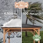 Backyard Discovery Barrington 12x10 Cedar Gazebo with Steel Roof