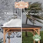 Backyard Discovery Barrington 14x10 Cedar Gazebo with Steel Roof