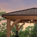 Backyard Discovery Barrington 14x10 Cedar Gazebo with Steel Roof