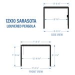 Backyard Discovery Sarasota 12x10 Steel Louvered Pergola