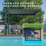 Backyard Discovery Sarasota 12x10 Steel Louvered Pergola