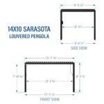 Backyard Discovery Sarasota 14x10 Steel Louvered Pergola