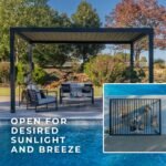 Backyard Discovery Sarasota 14x10 Steel Louvered Pergola