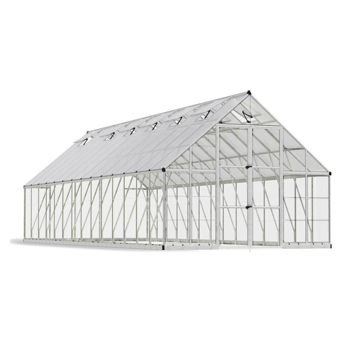 Canopia by Palram Balance 10 ft. x 28 ft. Walk-In Greenhouse - Silver Canopia by Palram Balance 10 ft. x 28 ft. Walk-In Greenhouse - Silver