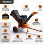 DK2 6.25" 15 HP Gas Wood Chipper Shredder (420cc)