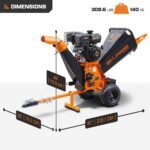 DK2 5" Gas Wood Chipper Shredder 15 HP (420cc)