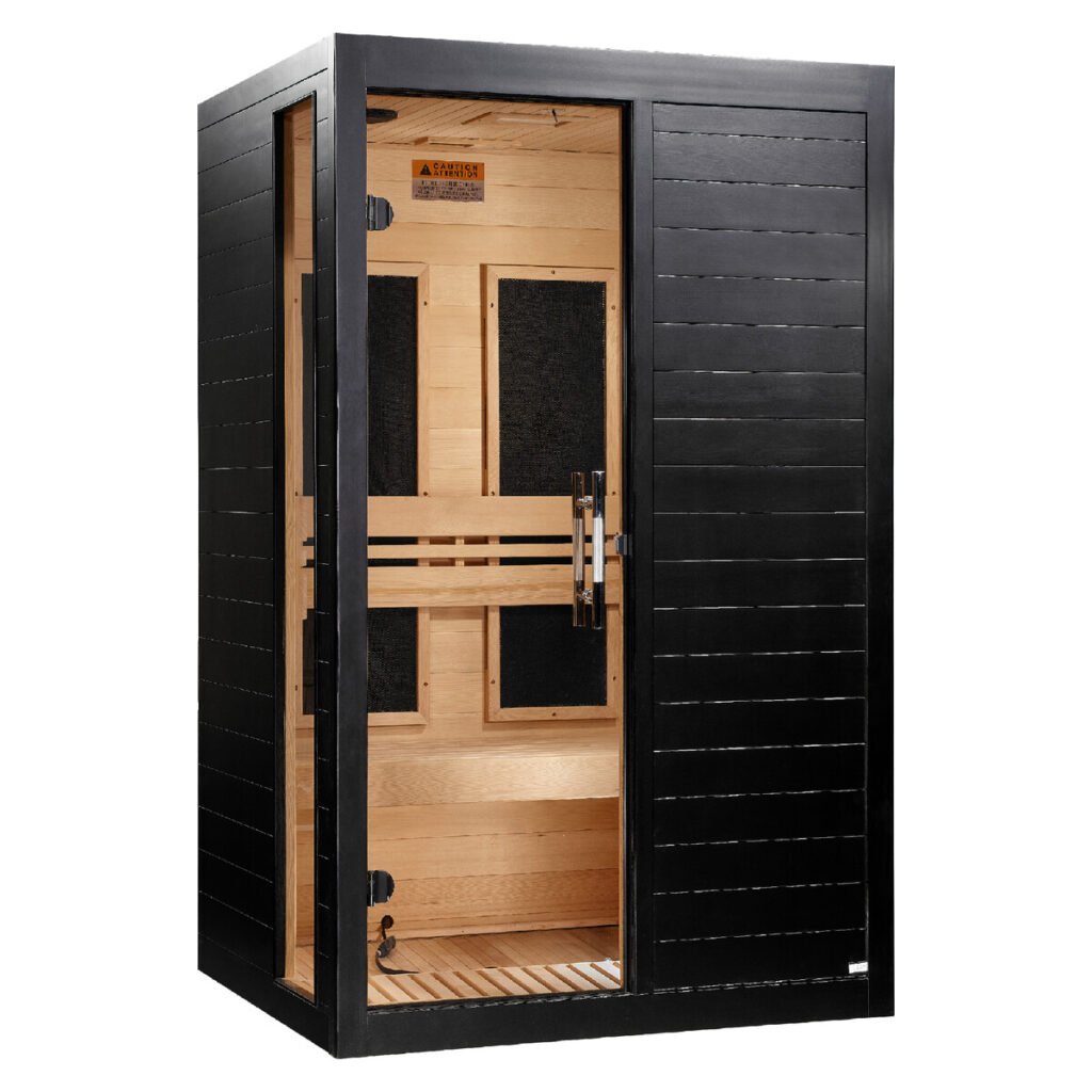 Dynamic Lucca 2 Person Low EMF Far Infrared Sauna - Black