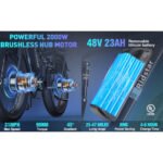 Ridstar E26 PRO Electric Bike 48V 23Ah Battery 1000W*2 Dual Motors 26*4.0inches Tires 50-75KM Max Mileage 15