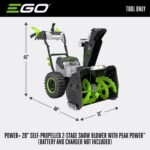 EGO Power+ Peak Power 28 in. Two-Stage 56V Battery Snow Blower - Tool Only (Battery & Charger Not Included)