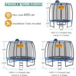 Giantex 8FT / 10FT / 12FT Trampoline with Enclosure & Ladder - ASTM Approved