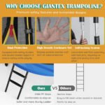 Giantex 8FT / 10FT / 12FT Trampoline with Enclosure & Ladder - ASTM Approved