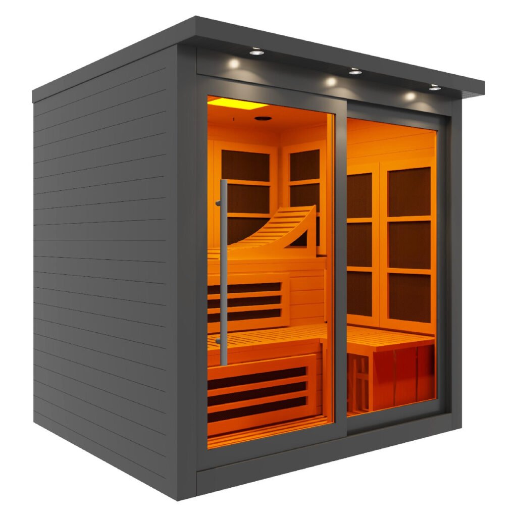 Golden Designs 6 Person Near Zero EMF Far Infrared Sauna - Black Edition