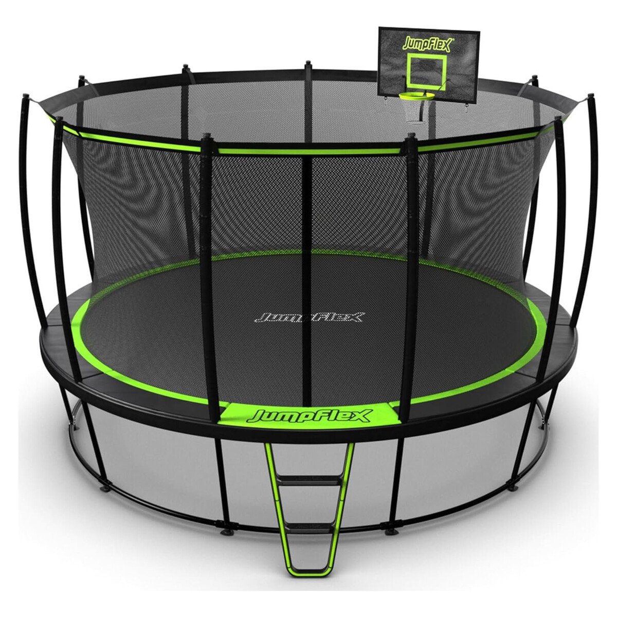JumpFlex HERO 14' Backyard Trampoline with Safety Net & Ladder