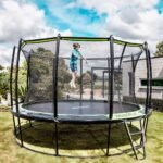 JumpFlex HERO 14' Backyard Trampoline with Safety Net & Ladder