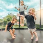 JumpFlex HERO 14' Backyard Trampoline with Safety Net & Ladder