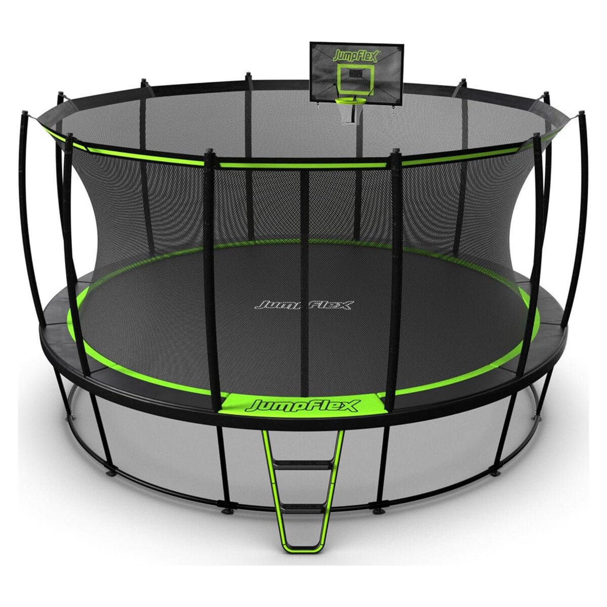 JumpFlex HERO 15' Backyard Trampoline with Safety Net & Ladder