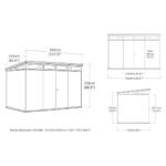Keter Cortina 11x7 Resin Storage Shed - Graphite