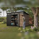 Keter Signature 11x7 Resin Storage Shed - Walnut Brown