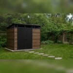 Keter Signature 9x7 Resin Storage Shed - Walnut Brown