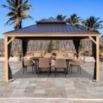 Kozyard Apollo 12' x 14' Hardtop Gazebo with Galvanized Steel Double Roof & Netting
