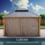 Kozyard Apollo 12' x 14' Hardtop Gazebo with Galvanized Steel Double Roof & Netting