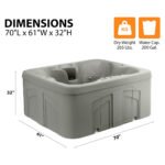 Lifesmart 4-Person 13-Jet Plug & Play Hot Tub with Thermal Cover - Taupe