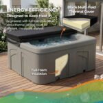 Lifesmart 4-Person 13-Jet Plug & Play Hot Tub with Thermal Cover - Taupe