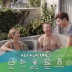 Lifesmart 4-Person 13-Jet Plug & Play Hot Tub with Thermal Cover - Taupe