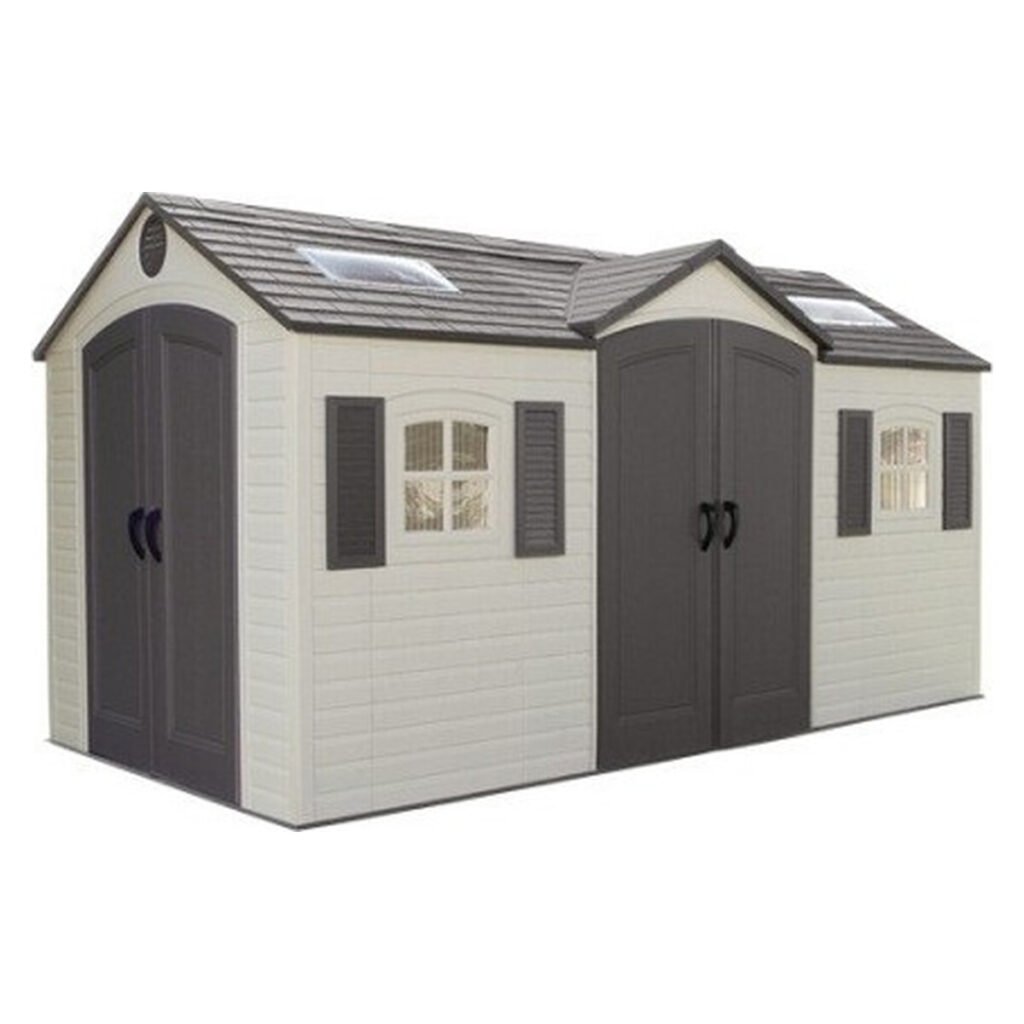 Lifetime 15x8 Plastic Storage Shed with Double Doors