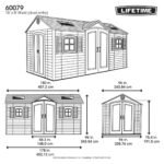 Lifetime 15x8 Plastic Storage Shed with Double Doors