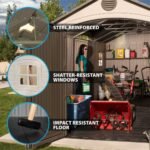 Lifetime 15x8 Plastic Storage Shed with Double Doors