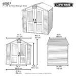 Lifetime 7x4.5 Plastic Outdoor Shed with Floor