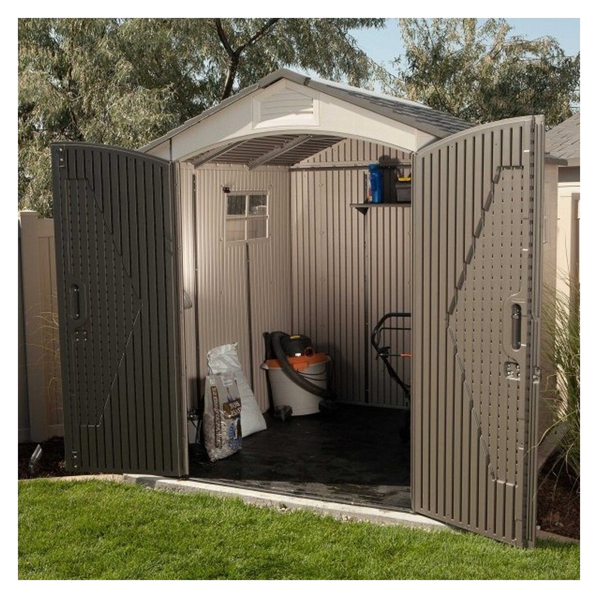 Lifetime 7x7 Plastic Storage Shed - 2 Windows