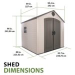 Lifetime 8x7.5 Plastic Outdoor Storage Shed with Floor