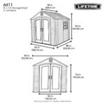Lifetime 8x7.5 Plastic Outdoor Storage Shed with Floor